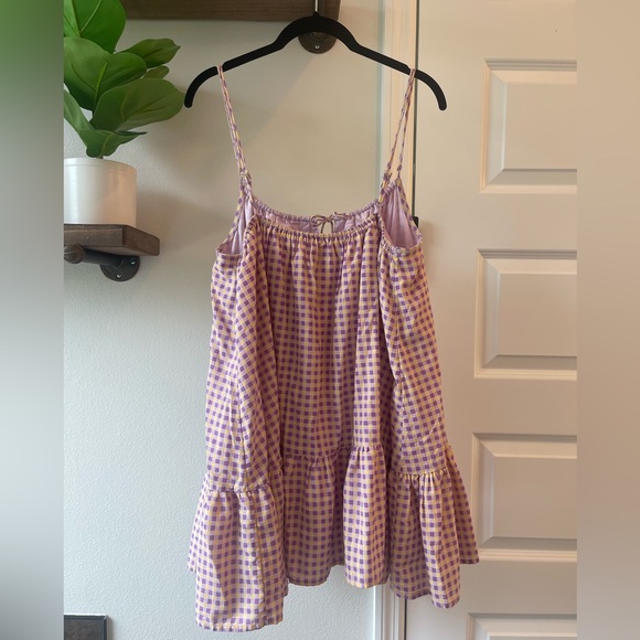Urban Outfitters GINGHAM babydoll dress size m - Picture 5 of 6